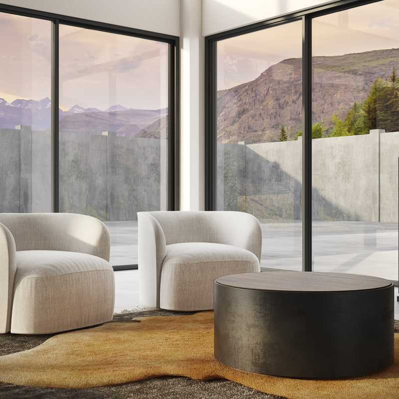 Modern, Scandinavian Living Room Design by Havenly Interior Designer Lauren