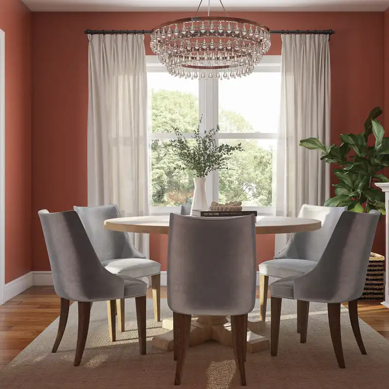 Eclectic, Traditional, Minimal Dining Room Design by Havenly Interior Designer Annie