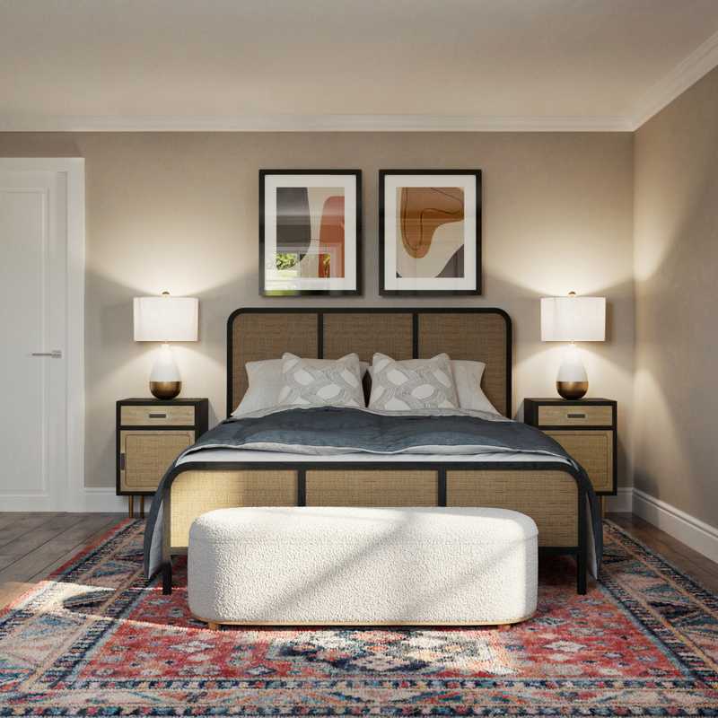 Midcentury Modern Bedroom Design by Havenly Interior Designer Madison