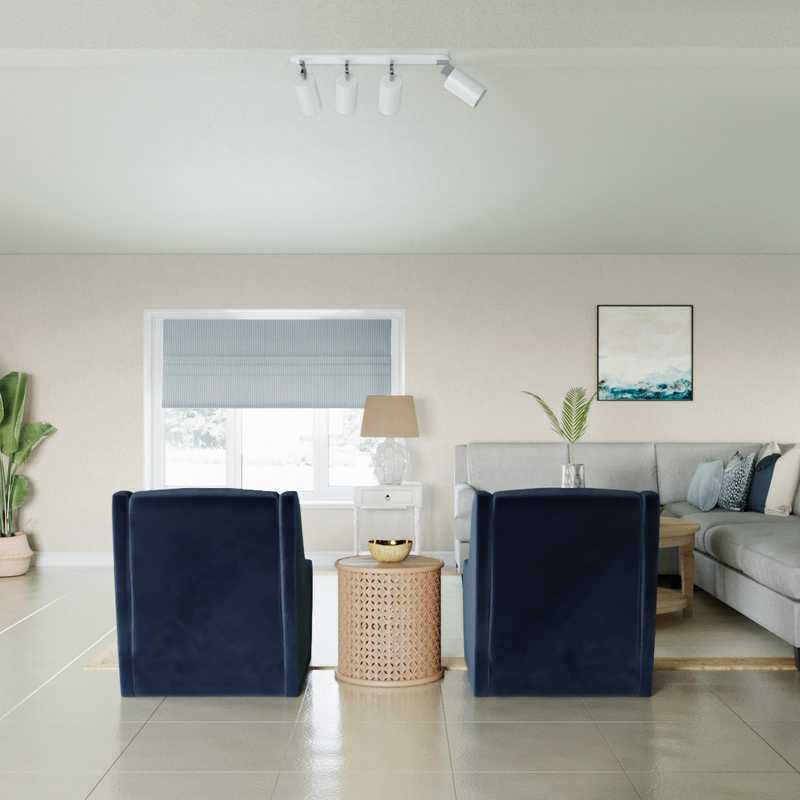 Classic, Coastal, Traditional, Farmhouse, Rustic Living Room Design by Havenly Interior Designer Emily