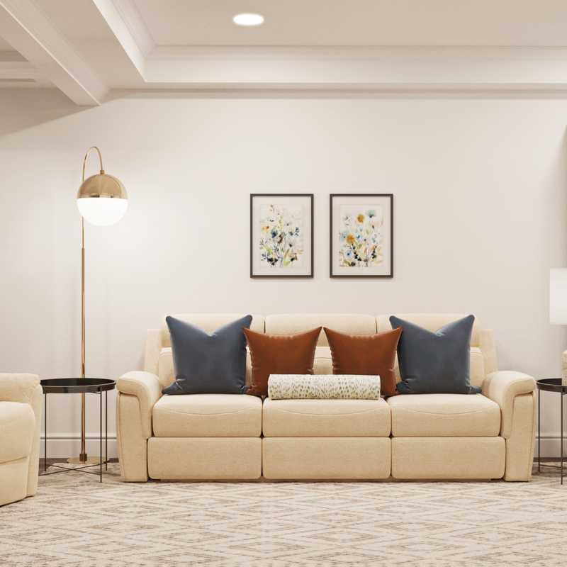 Modern, Eclectic, Bohemian Living Room Design by Havenly Interior Designer Isabel