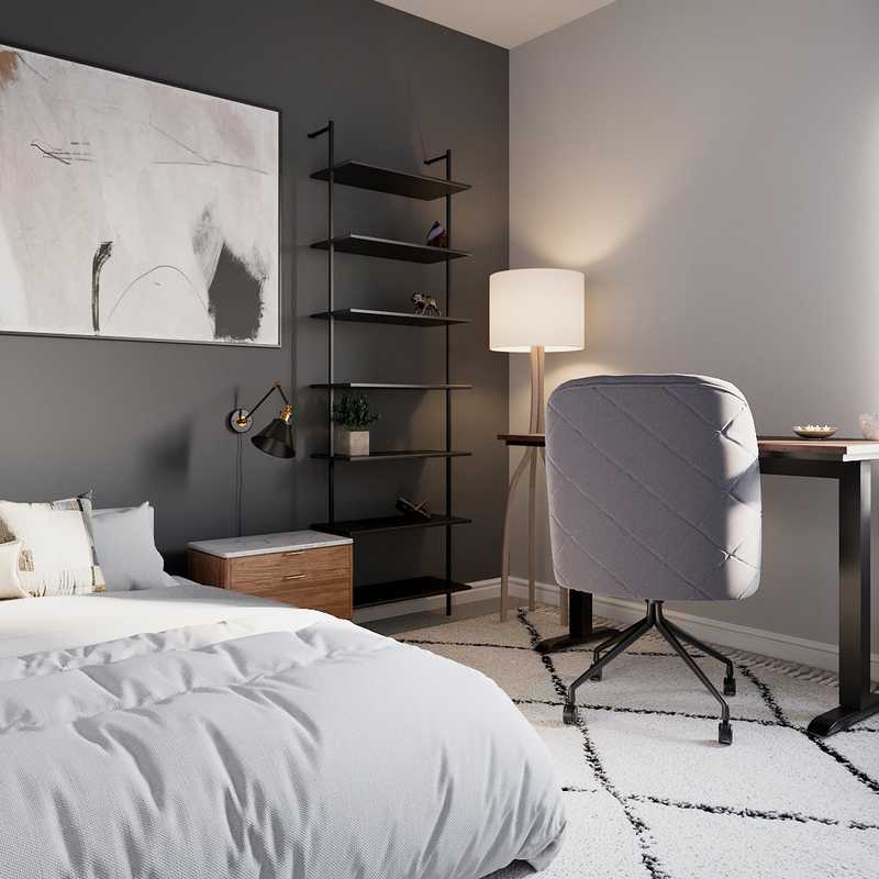 Bohemian, Midcentury Modern Bedroom Design by Havenly Interior Designer Paola