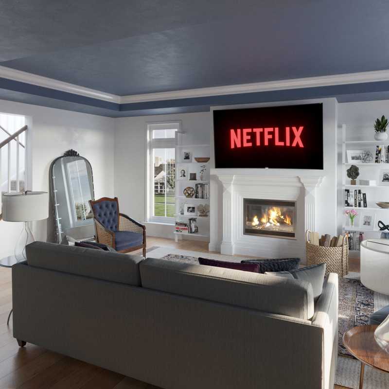 Classic, Glam Living Room Design by Havenly Interior Designer Kerry