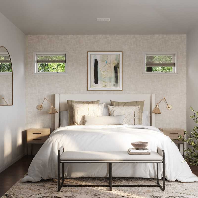 Transitional, Scandinavian Bedroom Design by Havenly Interior Designer Rebecca