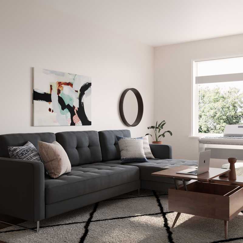 Midcentury Modern, Scandinavian Living Room Design by Havenly Interior Designer Priscila