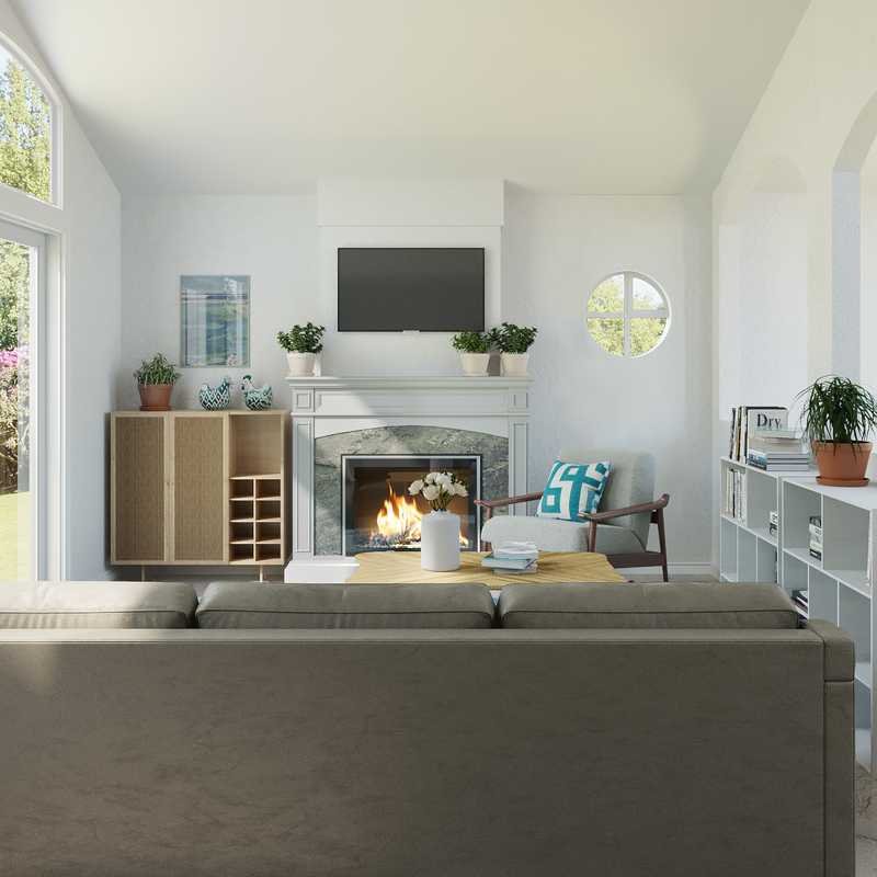 Transitional, Global, Minimal, Scandinavian Living Room Design by Havenly Interior Designer Sofia
