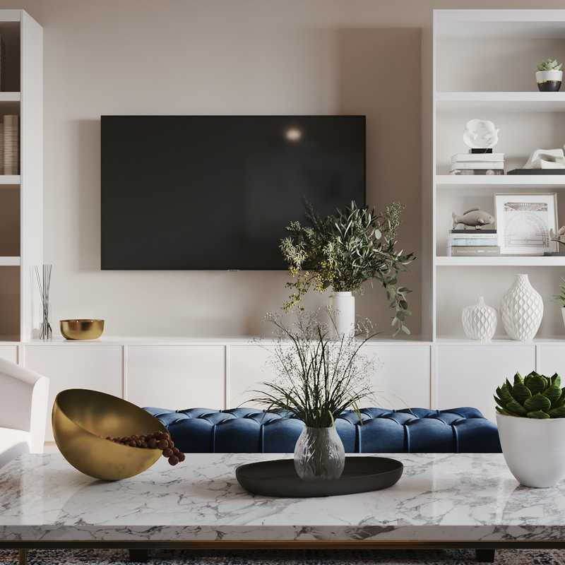 Contemporary, Modern, Transitional Living Room Design by Havenly Interior Designer Tara