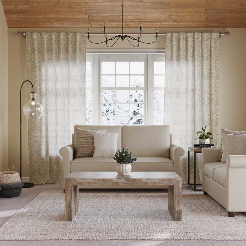 Farmhouse Living Room Design by Havenly Interior Designer Mariel