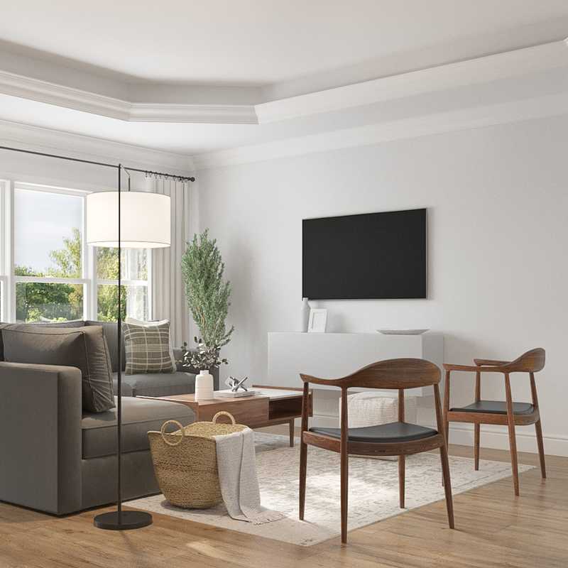 Modern, Midcentury Modern, Minimal Living Room Design by Havenly Interior Designer Alexandra