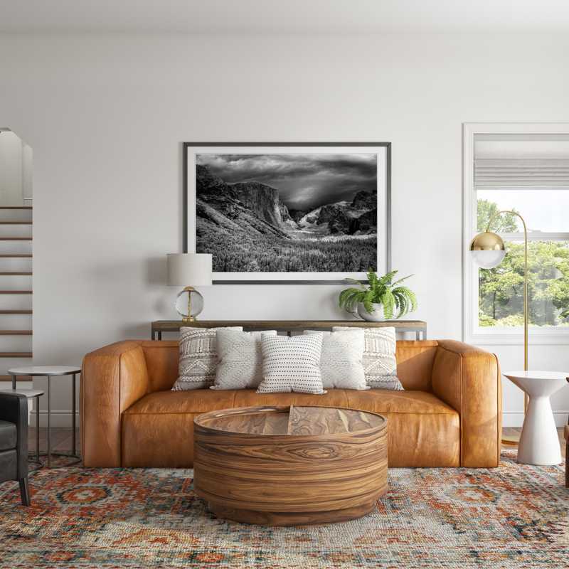 Modern, Bohemian, Midcentury Modern, Scandinavian Living Room Design by Havenly Interior Designer Ambar