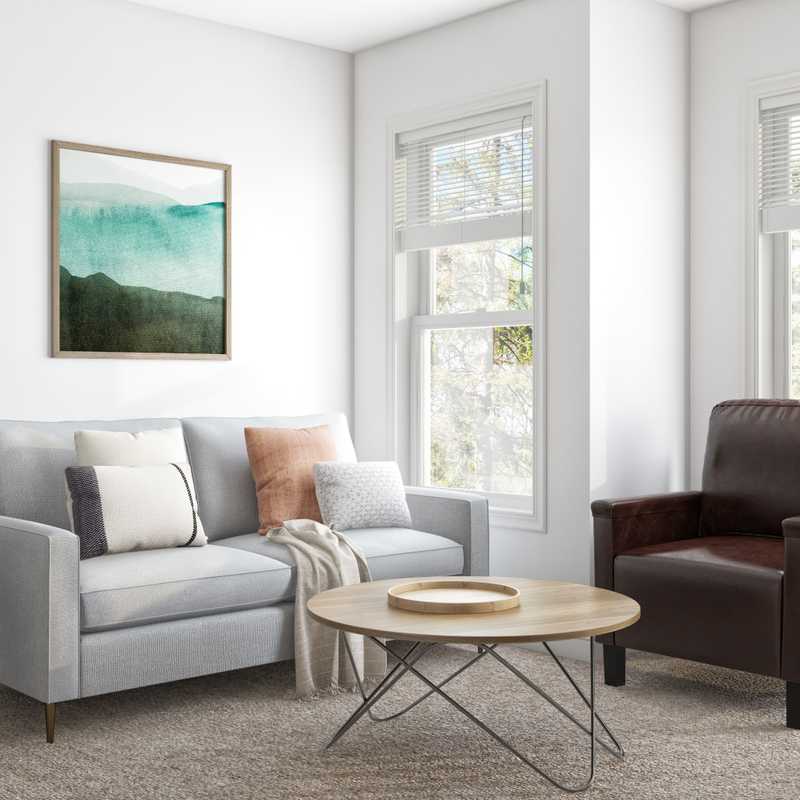 Midcentury Modern Living Room Design by Havenly Interior Designer Krishnendhu