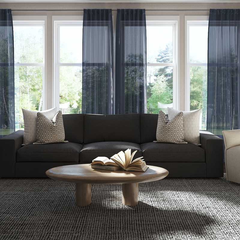 Midcentury Modern Living Room Design by Havenly Interior Designer Paola