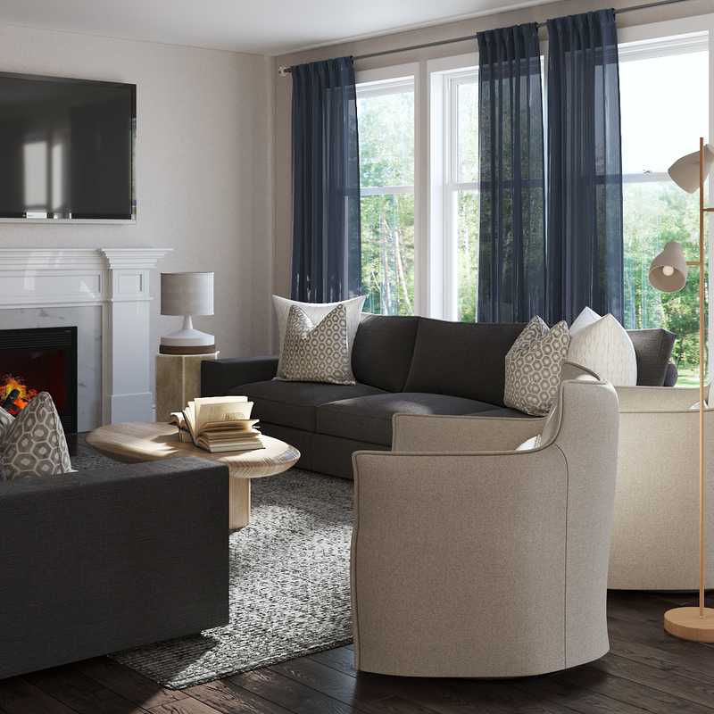 Midcentury Modern Living Room Design by Havenly Interior Designer Paola
