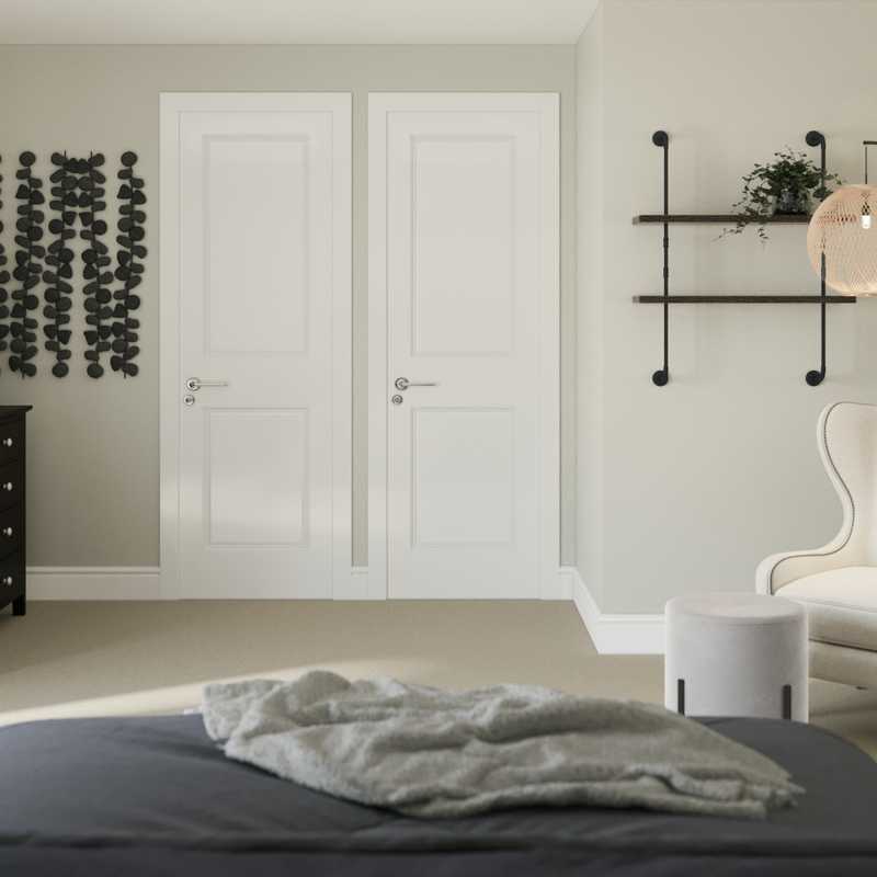 Bohemian, Midcentury Modern, Scandinavian Bedroom Design by Havenly Interior Designer Camila