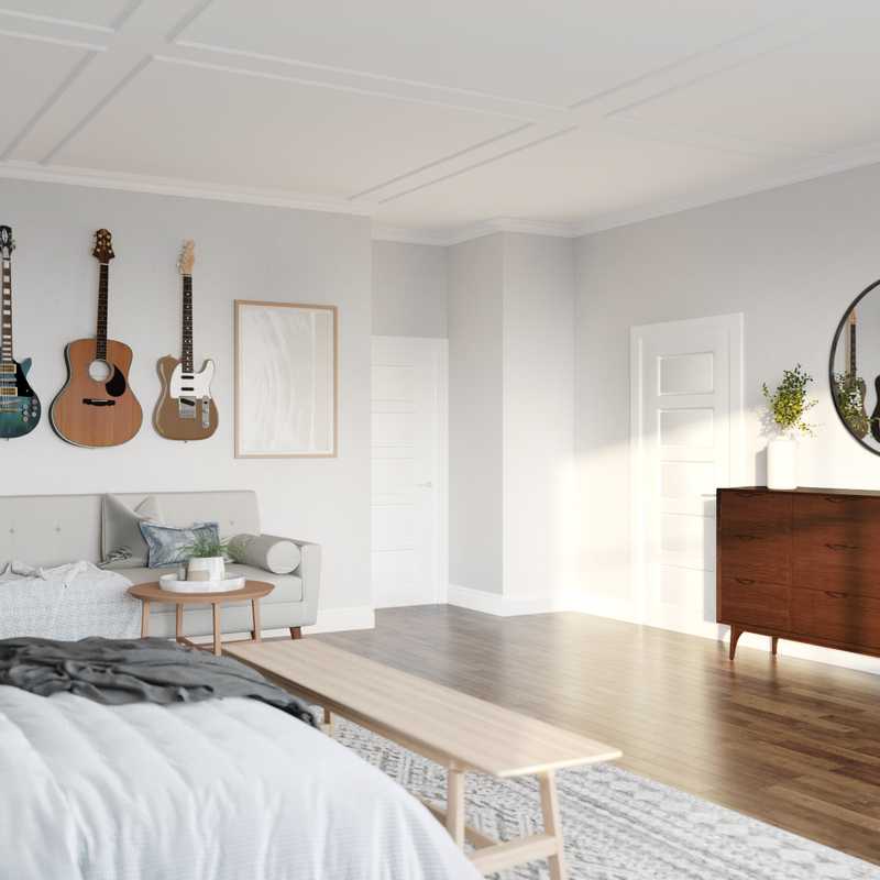 Bohemian, Midcentury Modern Bedroom Design by Havenly Interior Designer Alexandra