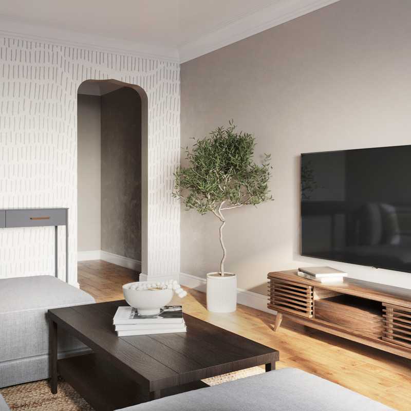 Industrial, Rustic Living Room Design by Havenly Interior Designer Daniela