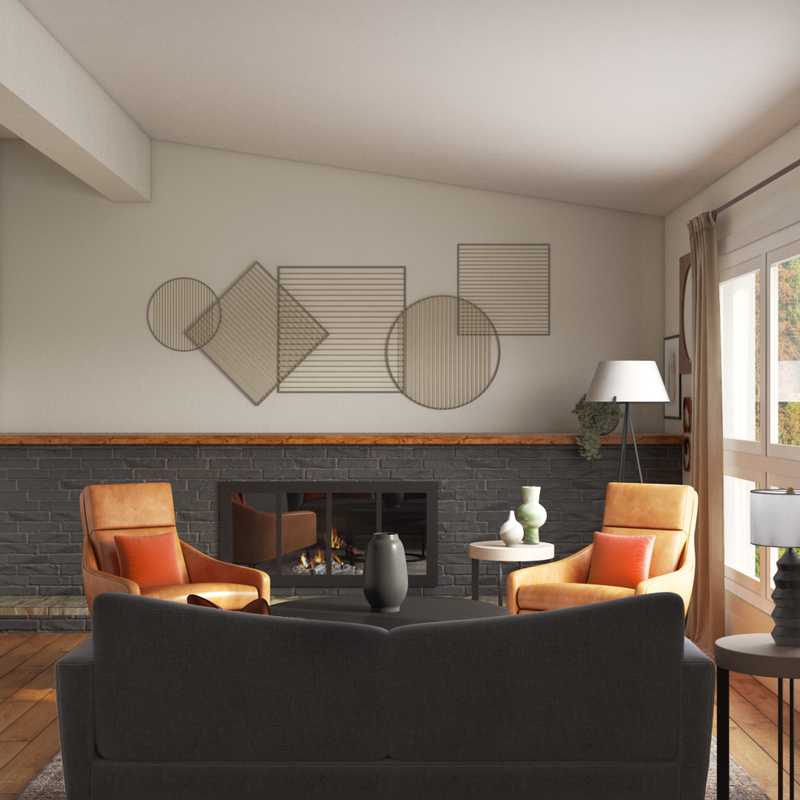 Modern, Glam, Scandinavian Living Room Design by Havenly Interior Designer Sara