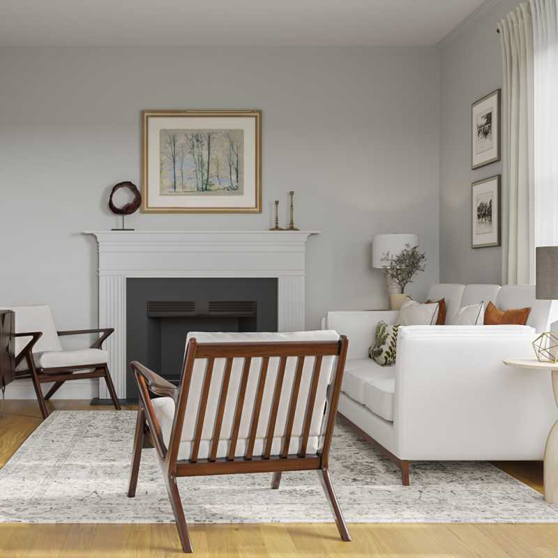 Modern, Bohemian, Traditional, Vintage Living Room Design by Havenly Interior Designer Delia