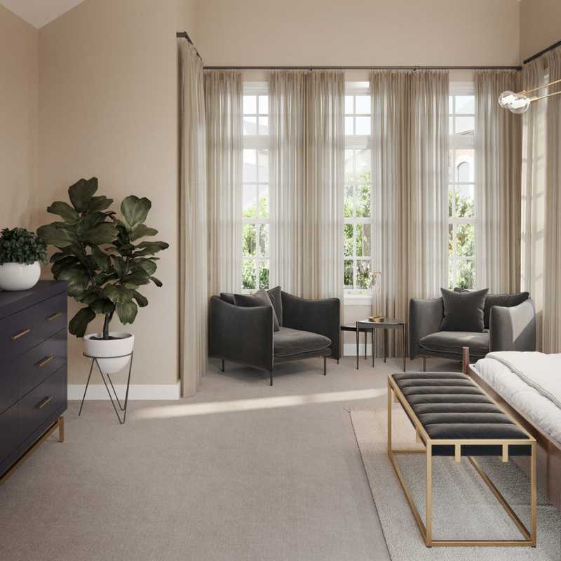 Contemporary, Bohemian, Midcentury Modern, Scandinavian Bedroom Design by Havenly Interior Designer Tara