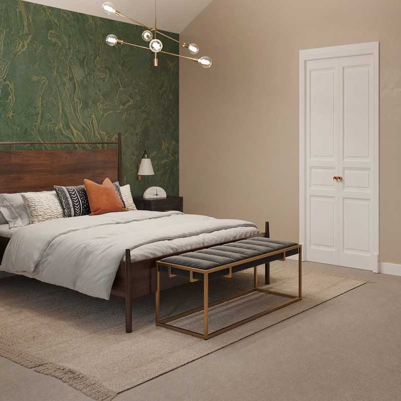 Contemporary, Bohemian, Midcentury Modern, Scandinavian Bedroom Design by Havenly Interior Designer Tara