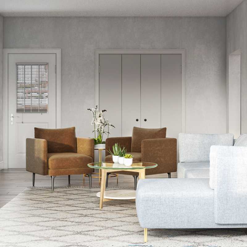 Midcentury Modern Living Room Design by Havenly Interior Designer Yonka