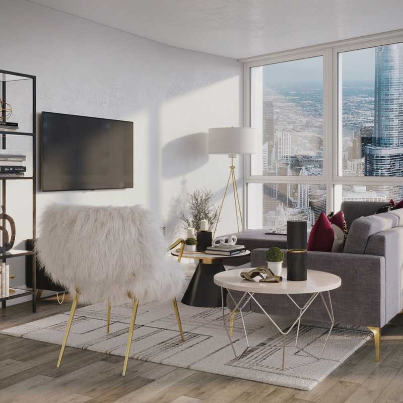 Contemporary, Eclectic, Glam Living Room Design by Havenly Interior Designer Chanel