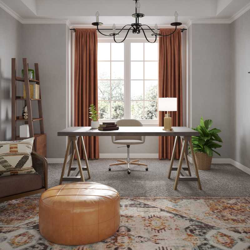 Rustic Office Design by Havenly Interior Designer Matina