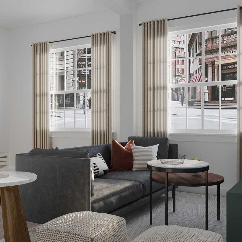 Modern, Industrial Living Room Design by Havenly Interior Designer Kaylee