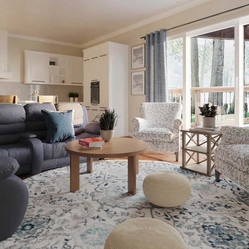 Farmhouse Living Room Design by Havenly Interior Designer Briana