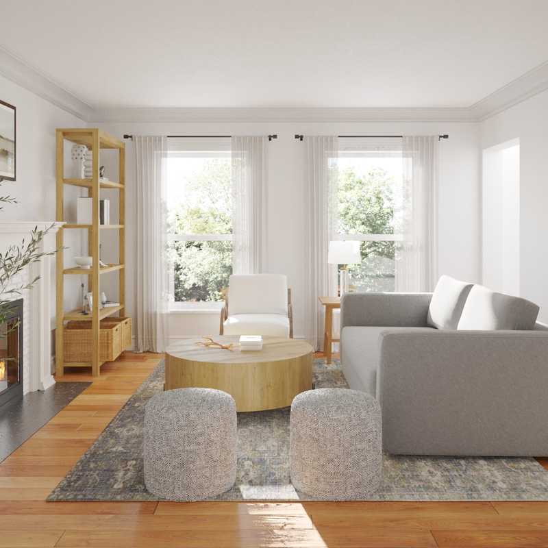 Contemporary, Coastal, Scandinavian Living Room Design by Havenly Interior Designer Daniela