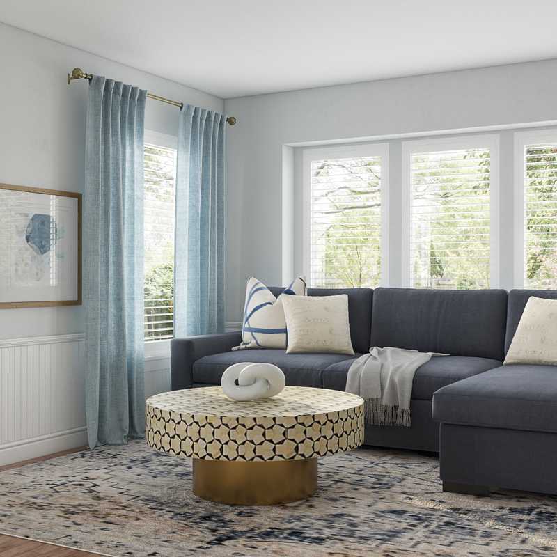 Coastal Living Room Design by Havenly Interior Designer Taylor