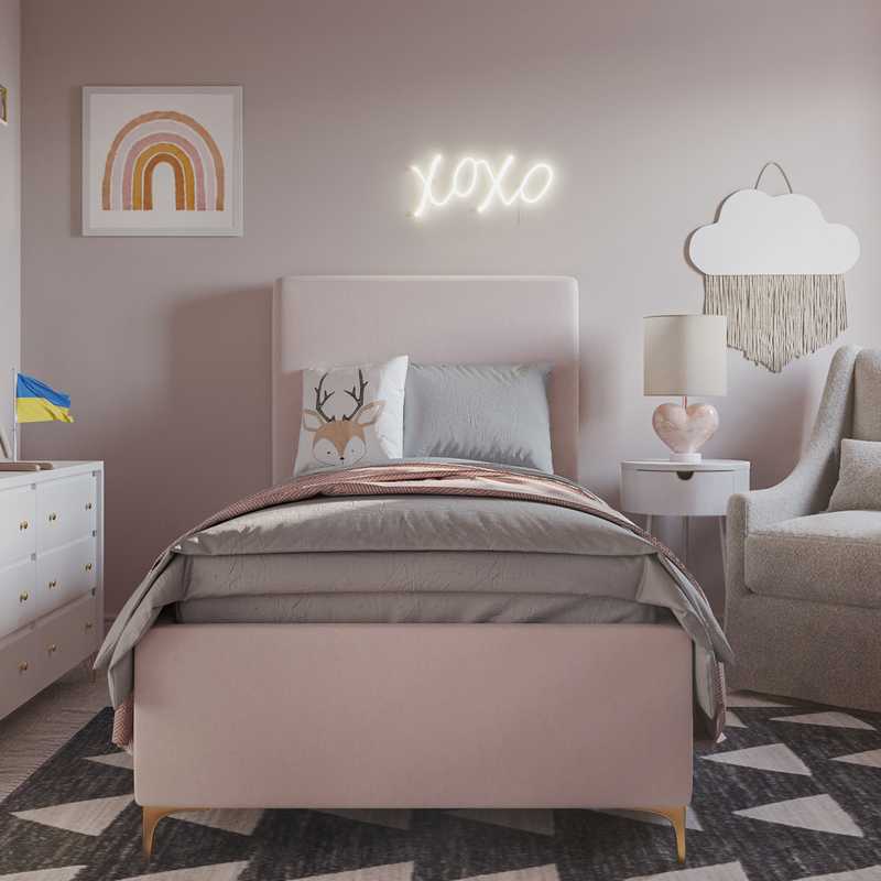 Modern, Glam Bedroom Design by Havenly Interior Designer Camila