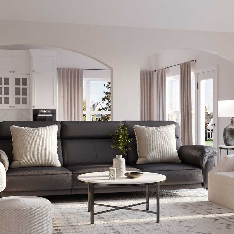 Classic, Transitional, Minimal Living Room Design by Havenly Interior Designer Alexandra
