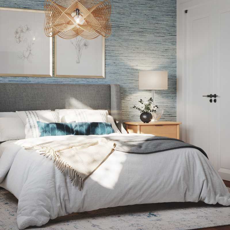 Coastal, Farmhouse Bedroom Design by Havenly Interior Designer Laura