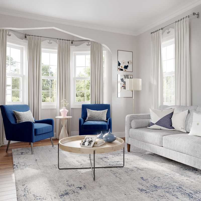 Modern, Transitional Living Room Design by Havenly Interior Designer Kelly