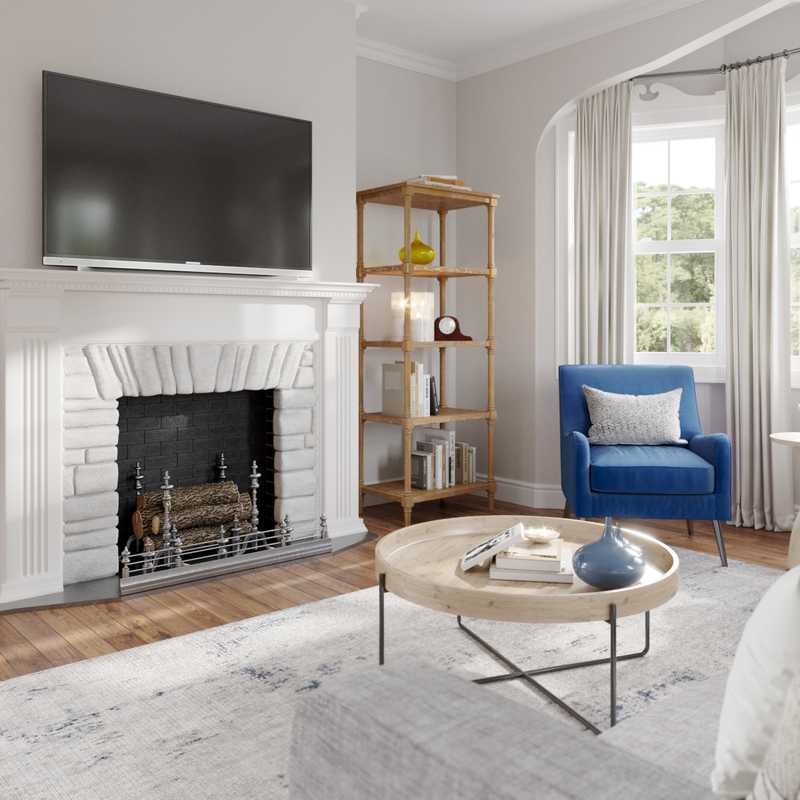 Modern, Transitional Living Room Design by Havenly Interior Designer Kelly