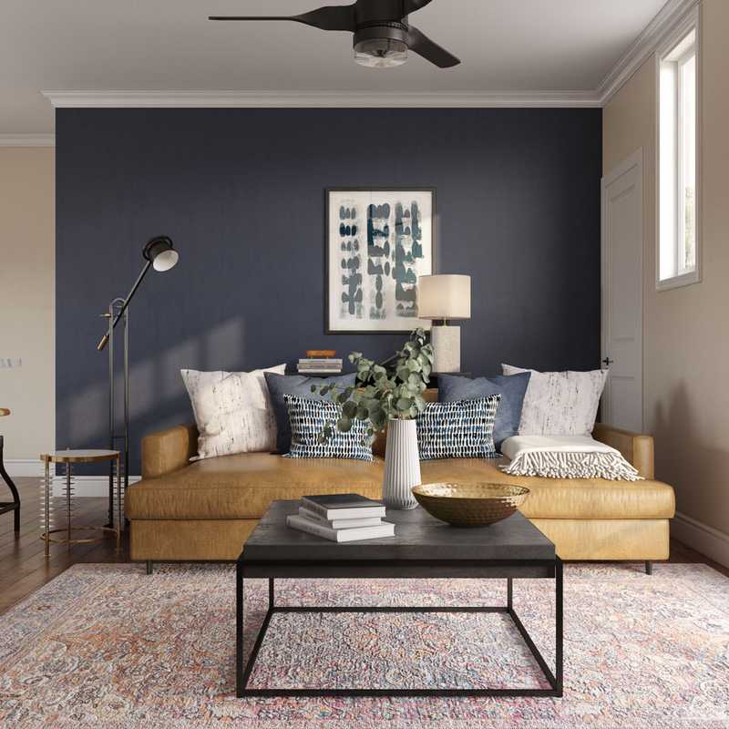 Industrial Living Room Design by Havenly Interior Designer Laura