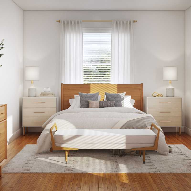 Bohemian, Midcentury Modern Bedroom Design by Havenly Interior Designer Laura