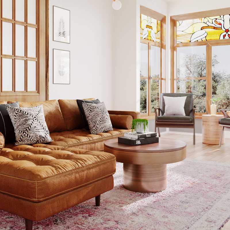 Eclectic, Bohemian, Midcentury Modern, Scandinavian Living Room Design by Havenly Interior Designer Jacqueline