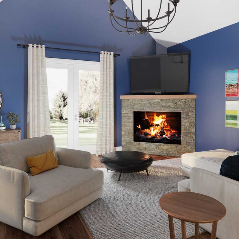 Eclectic, Bohemian, Midcentury Modern Living Room Design by Havenly Interior Designer Sofia