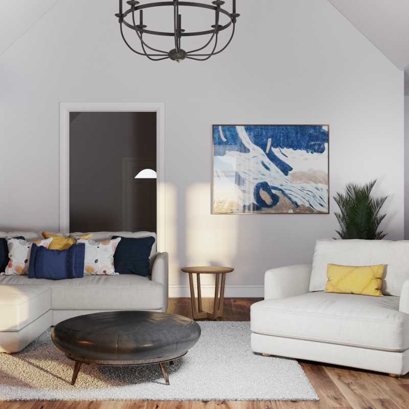 Eclectic, Bohemian, Midcentury Modern Living Room Design by Havenly Interior Designer Sofia