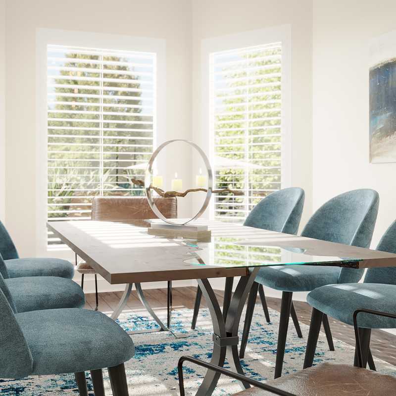 Modern, Eclectic, Rustic Dining Room Design by Havenly Interior Designer Gabriela