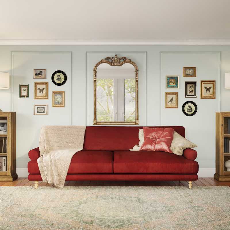 Classic, Transitional Living Room Design by Havenly Interior Designer Kelly