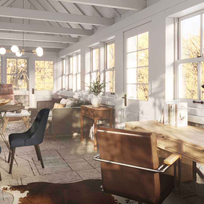 Contemporary, Industrial, Rustic Office Design by Havenly Interior Designer Amanda