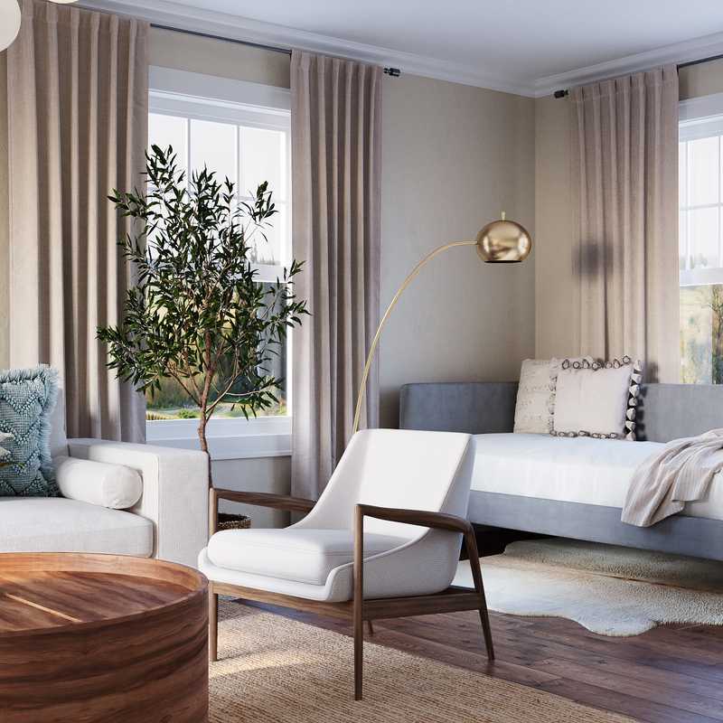 Contemporary, Modern, Coastal, Farmhouse Living Room Design by Havenly Interior Designer Camila