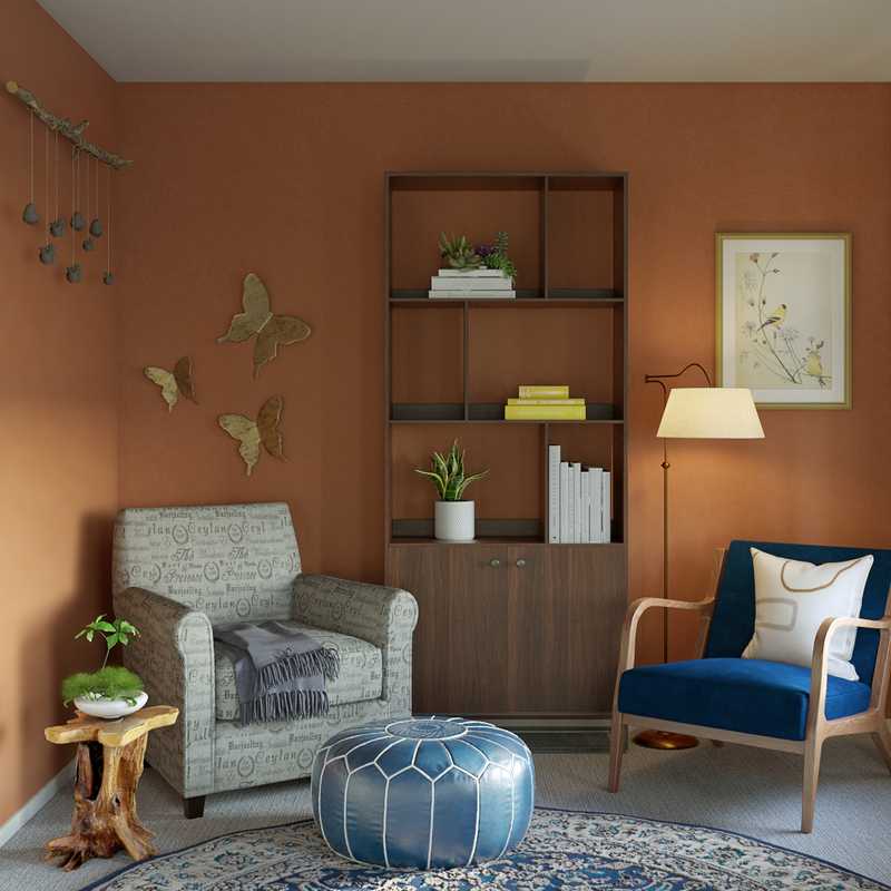 Bohemian, Coastal, Farmhouse Living Room Design by Havenly Interior Designer Isadora