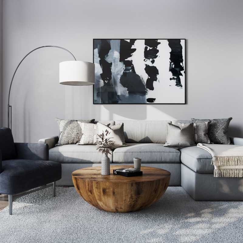 Modern, Classic, Minimal Living Room Design by Havenly Interior Designer Daniela
