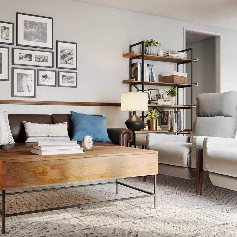 Modern, Farmhouse, Rustic Living Room Design by Havenly Interior Designer Carla