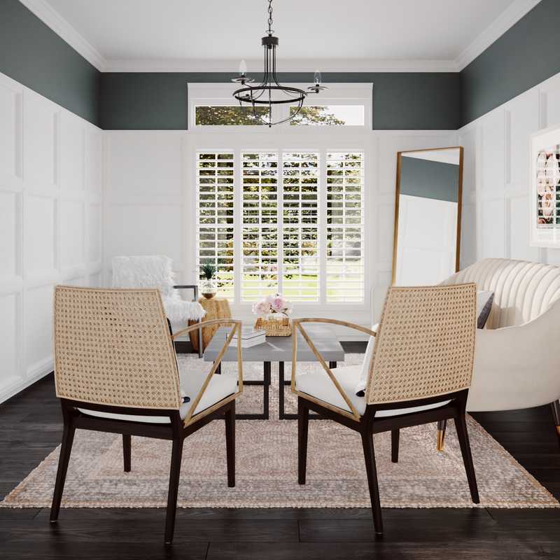 Glam Living Room Design by Havenly Interior Designer Elizabeth