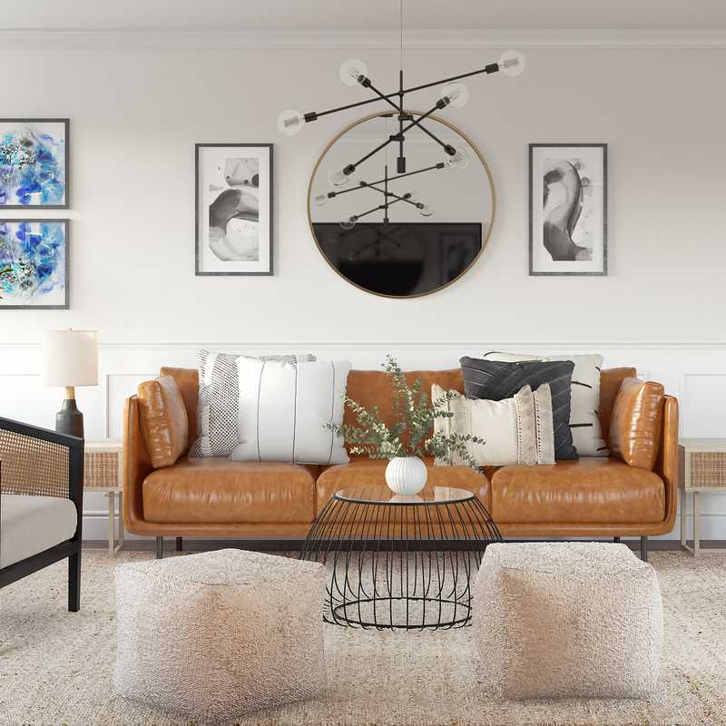Contemporary, Modern, Midcentury Modern, Scandinavian Living Room Design by Havenly Interior Designer Romina